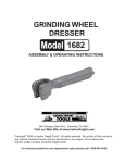 Harbor Freight Tools Grinding Wheel Dresser Product manual