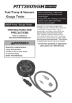 Harbor Freight Tools Fuel Pump and Vacuum Tester Product manual