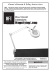 Harbor Freight Tools Fluorescent Magnifying Lamp Product manual