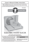 Harbor Freight Tools Electric Food Slicer Product manual