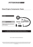 Harbor Freight Tools Diesel Engine Compression Tester 20 Pc Product manual