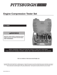 Harbor Freight Tools Diesel Compression Tester Set Product manual