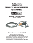 Harbor Freight Tools Concrete Vibrator Model Product manual