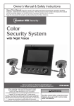Harbor Freight Tools Color Security System with Night Vision Product manual