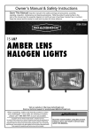 Harbor Freight Tools Amber Lens Halogen Lights Product manual