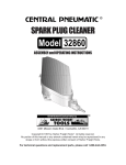 Harbor Freight Tools Air Spark Plug Cleaner Product manual