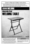 Harbor Freight Tools Adjustable Steel Welding Table Product manual