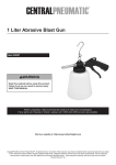 Harbor Freight Tools Abrasive Blaster Gun with 1 Liter Cannister Product manual