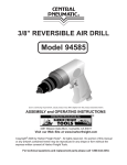 Harbor Freight Tools 94585 User's Manual