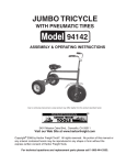 Harbor Freight Tools 94142 User's Manual