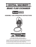 Harbor Freight Tools 92923 User's Manual