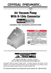 Harbor Freight Tools 92475 User's Manual