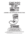 Harbor Freight Tools 91129 User's Manual