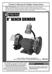Harbor Freight Tools 8 in. Bench Grinder with Gooseneck Lamp Product manual