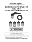 Harbor Freight Tools 7 Pc 3/4 Oz. Quick_Change Airbrush Kit Product manual