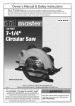 Harbor Freight Tools 7_1/4 in. 10 Amp Circular Saw Product manual