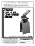 Harbor Freight Tools 6 in. x 9 in. Combination Belt and Disc Sander Product manual