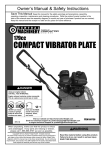 Harbor Freight Tools 6.5 HP Plate Compactor Product manual