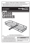 Harbor Freight Tools 500 lb. Capacity Deluxe Steel Cargo Carrier Product manual