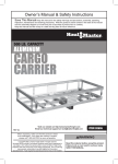Harbor Freight Tools 500 lb. Capacity Aluminum Cargo Carrier Product manual