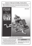 Harbor Freight Tools 5 in. Rugged Cast Iron Drill Press Milling Vise Product manual