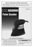 Harbor Freight Tools 5_3/8 In x 3_3/4 Palm Detail Sander Product manual