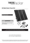 Harbor Freight Tools 45 Watt Solar Panel Kit Product manual