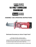 Harbor Freight Tools 44493 User's Manual