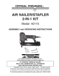 Harbor Freight Tools 40115 User's Manual