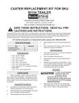 Harbor Freight Tools 4 Pc Caster Set for SKU 90154 Product manual