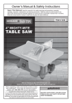 Harbor Freight Tools 4 in. Mighty_Mite Table Saw with 2 Blades Product manual