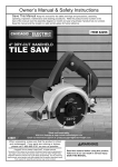 Harbor Freight Tools 4 in. Handheld Dry_Cut Tile Saw Product manual