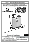 Harbor Freight Tools 4 gal. Backpack Sprayer Product manual