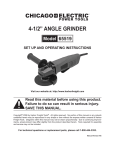 Harbor Freight Tools 4_1/2 in. 6 Amp Heavy Duty Paddle Switch Angle Grinder Product manual