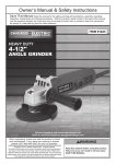 Harbor Freight Tools 4_1/2 in. 4.5 Amp Heavy Duty Angle Grinder Product manual