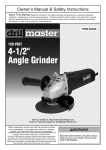 Harbor Freight Tools 4_1/2 in. 4.3 Amp Angle Grinder Product manual