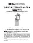 Harbor Freight Tools 32 oz. Automotive Siphon Feed Air Spray Gun Product manual