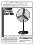 Harbor Freight Tools 30 in. Pedestal Shop Fan Product manual