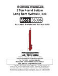 Harbor Freight Tools 3 Ton Heavy Duty Long Ram Hydraulic Round Bottom Jack Product manual