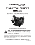 Harbor Freight Tools 3 In Mini Tool Grinder/Polisher Product manual