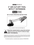Harbor Freight Tools 3 in. High Speed Extended Reach Air Cutoff Tool Product manual