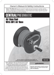 Harbor Freight Tools 3/8 in. x 30 Ft. Air Hose Reel Product manual