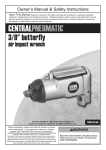 Harbor Freight Tools 3/8 in. Butterfly Air Impact Wrench Product manual