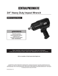 Harbor Freight Tools 3/4 in. Heavy Duty Air Impact Wrench Product manual