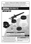 Harbor Freight Tools 3/4 And 1_1/20 Oz Airbrush Kit Product manual