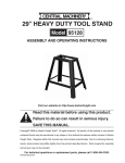 Harbor Freight Tools 29 In Heavy Duty Tool Stand Product manual