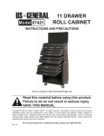 Harbor Freight Tools 27 in., 11 Drawer Black Roller Cabinet Combo Product manual