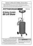 Harbor Freight Tools 20Gal Product manual