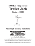 Harbor Freight Tools 2000 lb. Capacity Swing_Back Trailer Jack Product manual