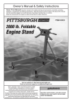 Harbor Freight Tools 2000 lb. Capacity Foldable Engine Stand Product manual